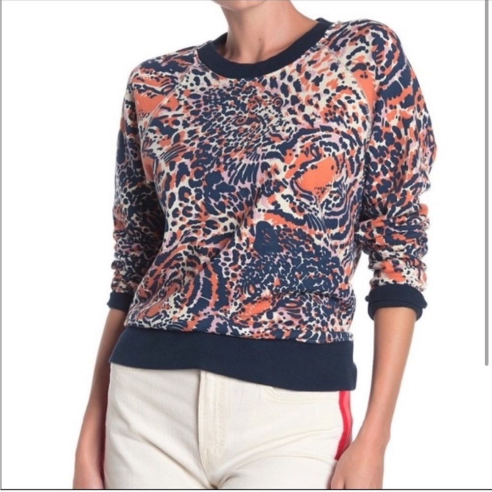 Mother Denim Womens Tigers Prints sweatshirt Sz M